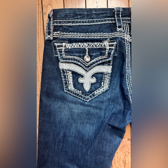 Rock Revival Women's 27 Serena Easy Boot Blue Denim Jeans Pants buckle - Picture 7 of 15